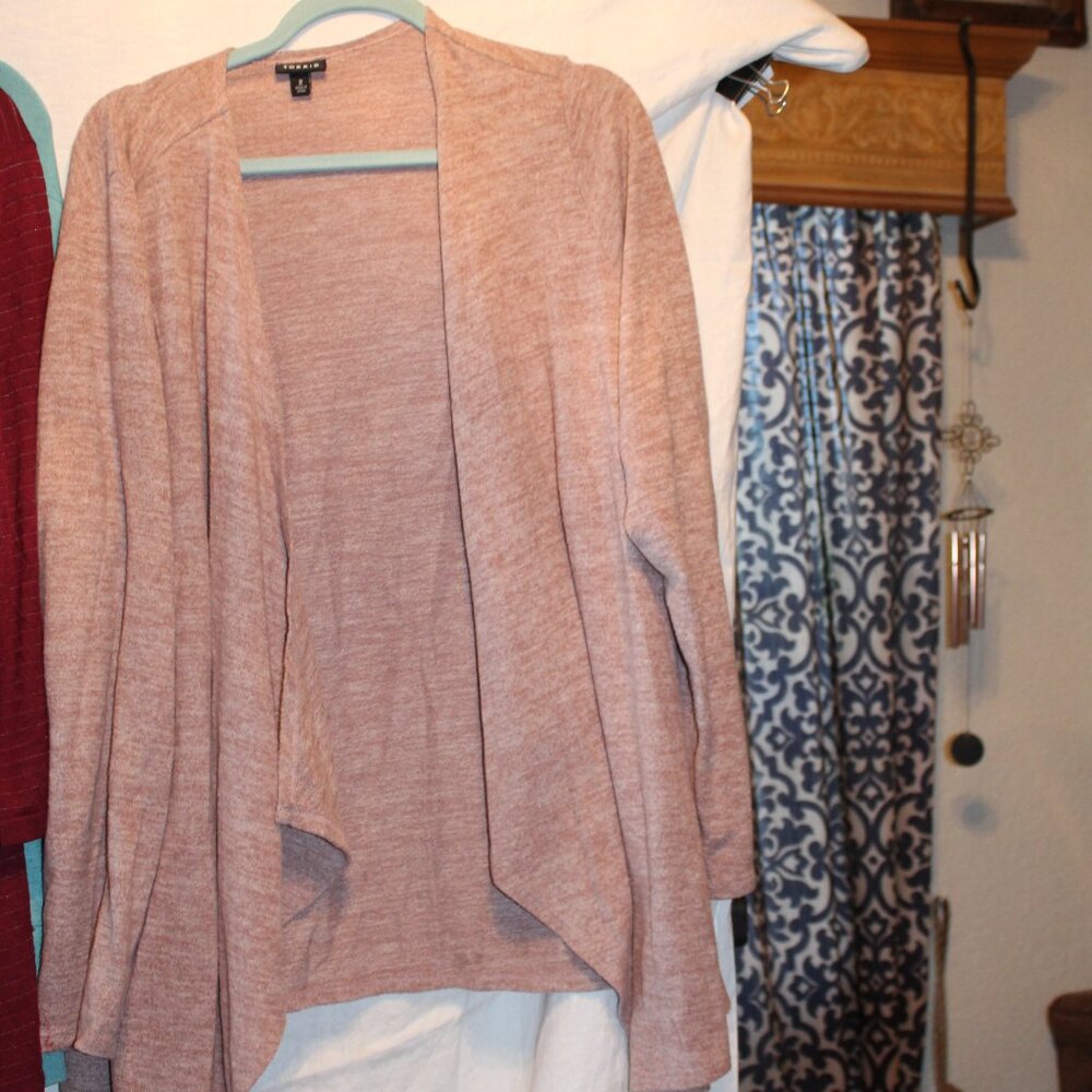 Pink Flannel Cardigan